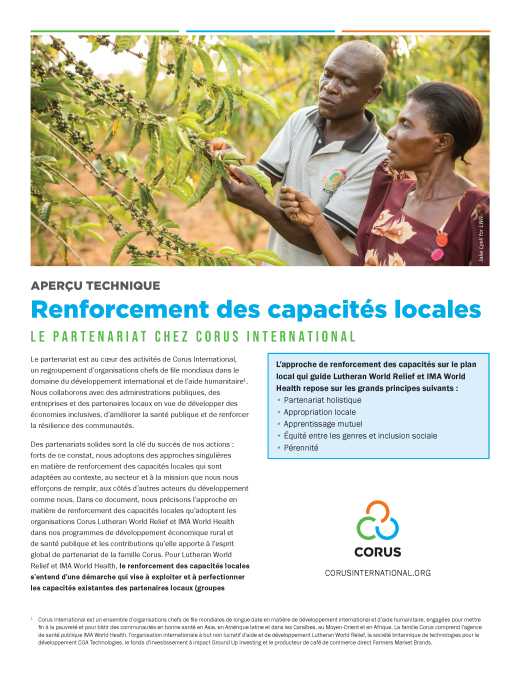 Renforcement des Capacités Locales: Aperçu Technique